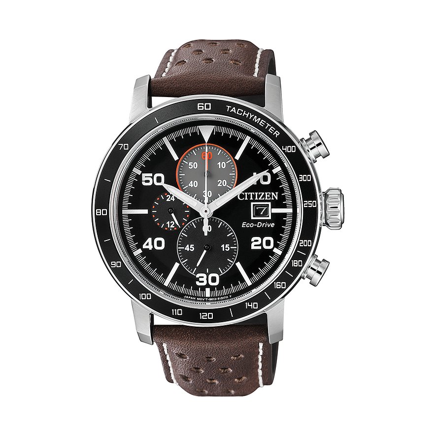 Citizen Chronograph Eco Drive Leder CA0641-24E Edelstahl