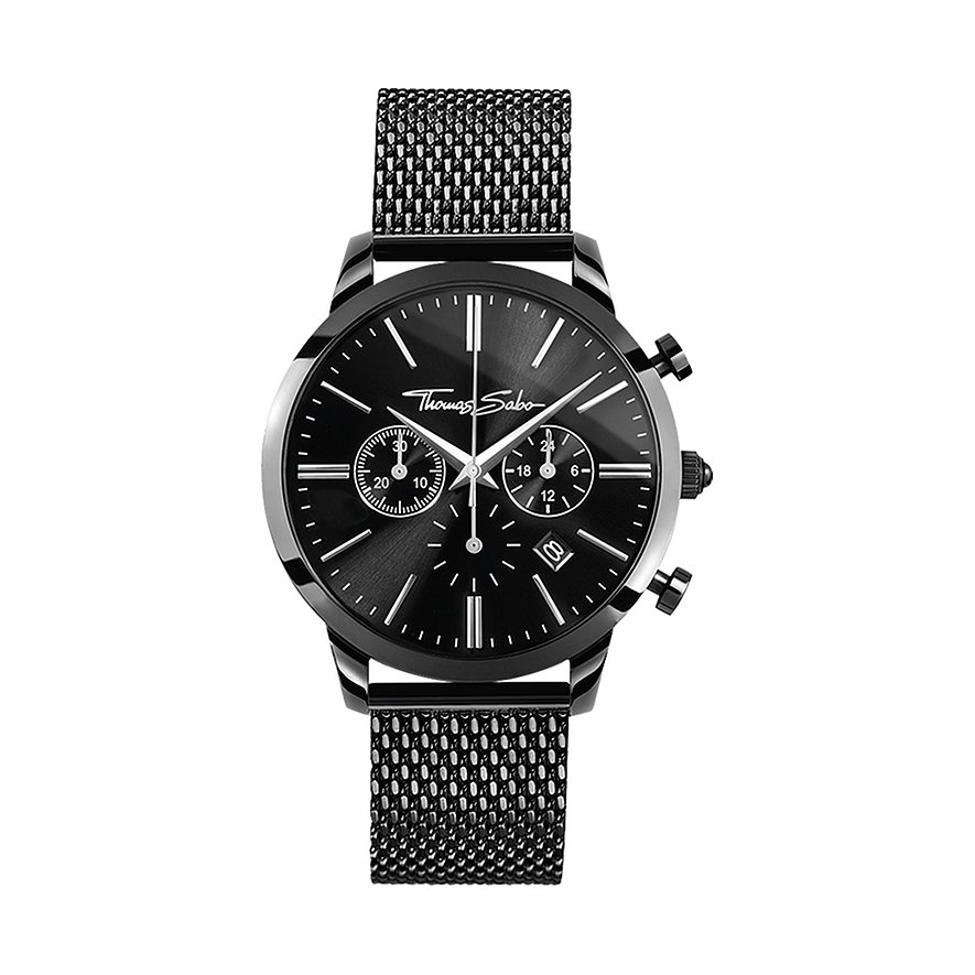 Thomas Sabo Herrenuhr Rebel at heart WA0291-287-203-42 mm Edelstahl