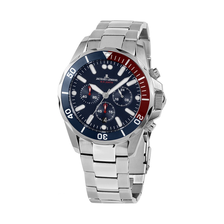 Jacques Lemans Chronograph Sport 1-2091G Edelstahl