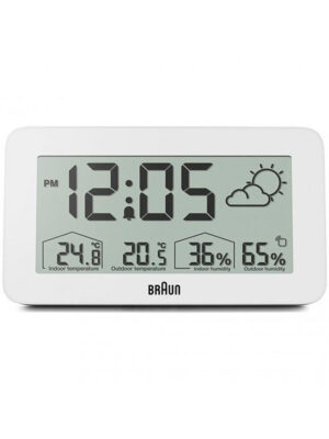 Braun BC13WP digitaler Wecker m. Wetterstation